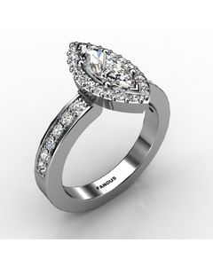 14k White Gold Diamond Ring 0.584cts SKU: 1002314-14kw