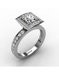 14k White Gold Diamond Ring 0.874cts SKU: 1002371-14kw