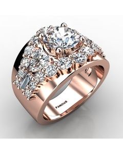 Rose Gold Diamond Ring 2.463cts SKU: 1002817-rose