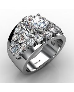 18k White Gold Diamond Ring 2.463cts SKU: 1002817-18kw