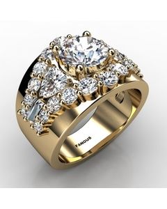 18k Yellow Gold Diamond Ring 2.463cts SKU: 1002817-18ky