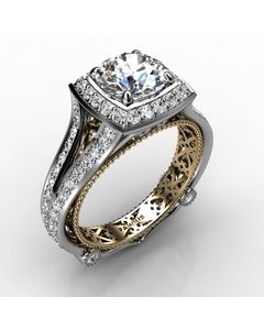 18k White Gold Diamond Ring 1.132cts SKU: 1002901-18kw