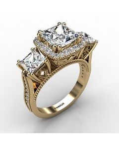 18k Yellow Gold Diamond Ring 1.498cts SKU: 1003211-18ky