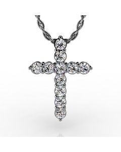14k White Gold Pendant 0.814cts SKU: 2300664-14kw