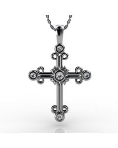 18k White Gold Pendant 0.640cts SKU: 2300665-18kw