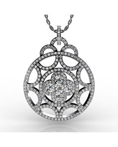14k White Gold Pendant 4.629cts SKU: 2300694-14kw