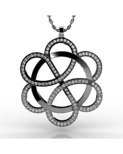 18k White Gold Pendant 1.736cts SKU: 2300704-18kw