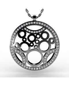 14k White Gold Pendant 1.106cts SKU: 2300718-14kw
