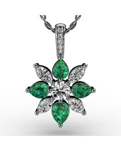 14k White Gold Pendant 3.096cts SKU: 2300907-2-14kw