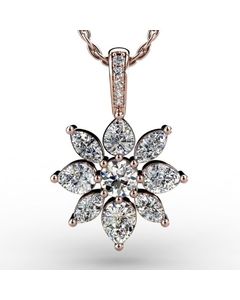 Rose Gold Pendant 3.096cts SKU: 2300907-rose