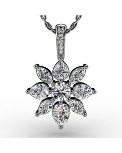 14k White Gold Pendant 3.096cts SKU: 2300907-14kw