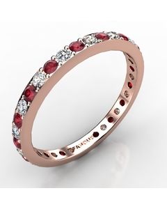 Rose Gold Diamond and Ruby Band 0.391cts SKU: 3100724-3-rose